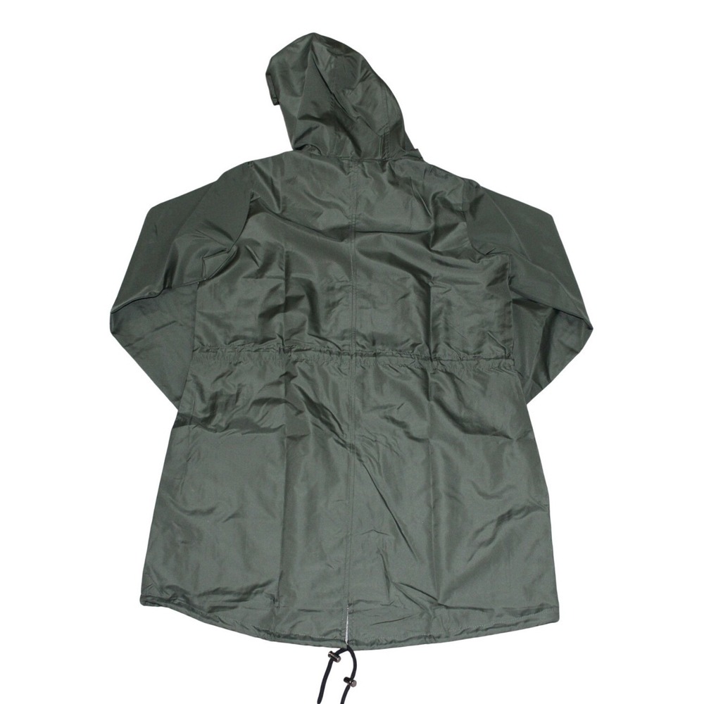 Long Tall Sally Green Hooded Rain Jacket Cinch Waist NWT US 10Tall - Picture 3 of 5